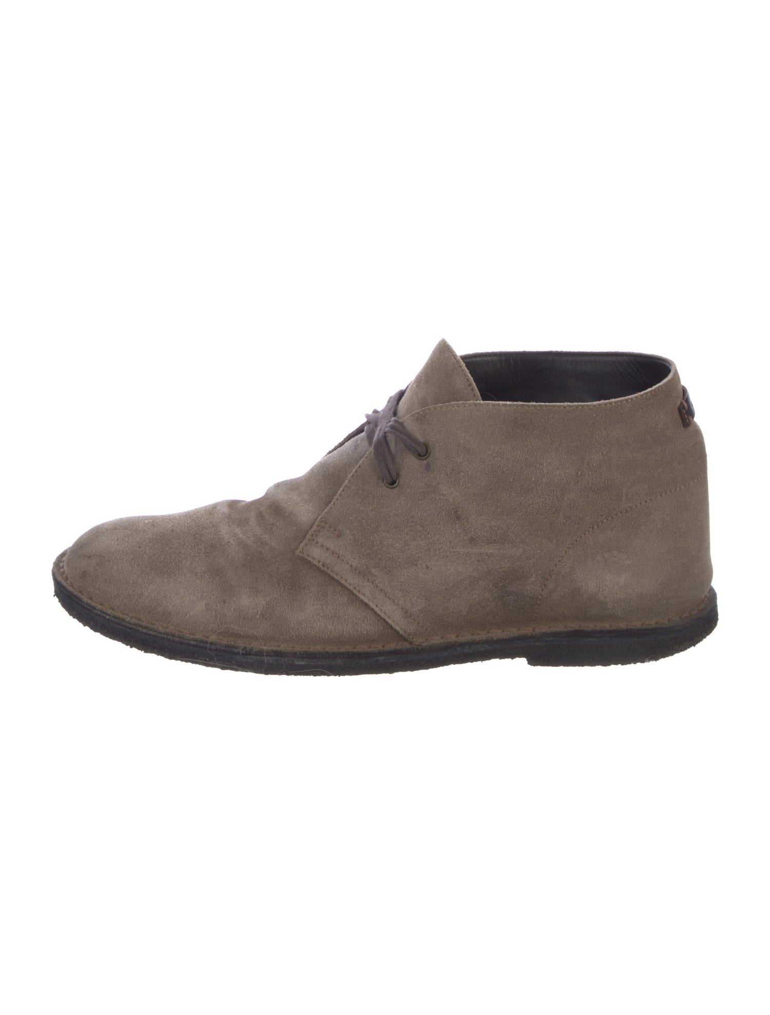 Saint Laurent Suede Lace-Up Boots