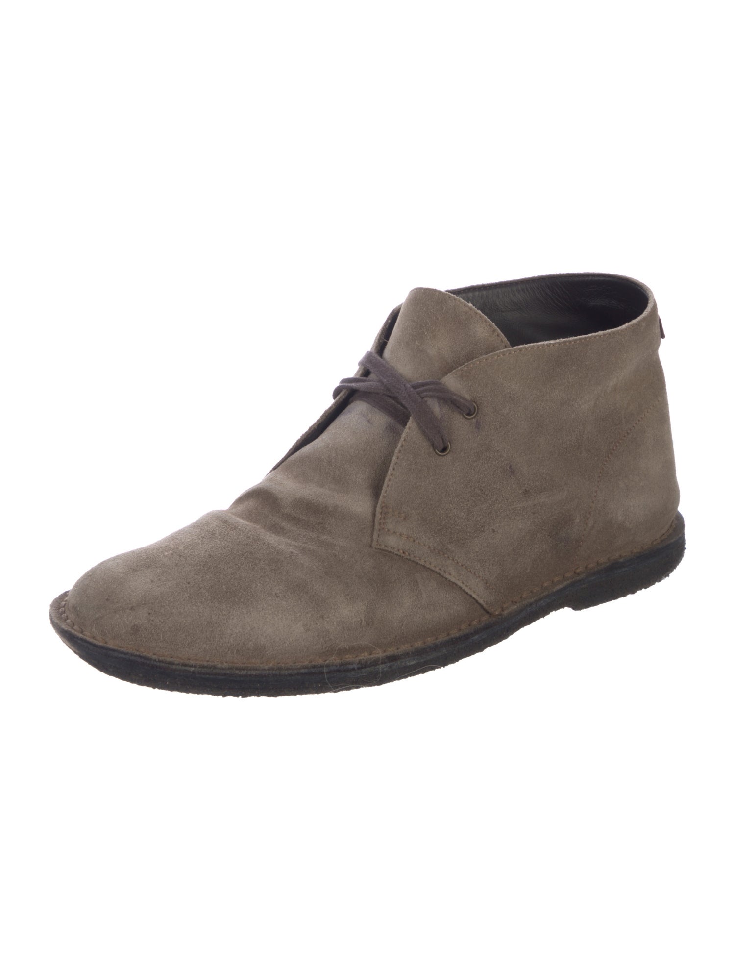 Saint Laurent Suede Lace-Up Boots