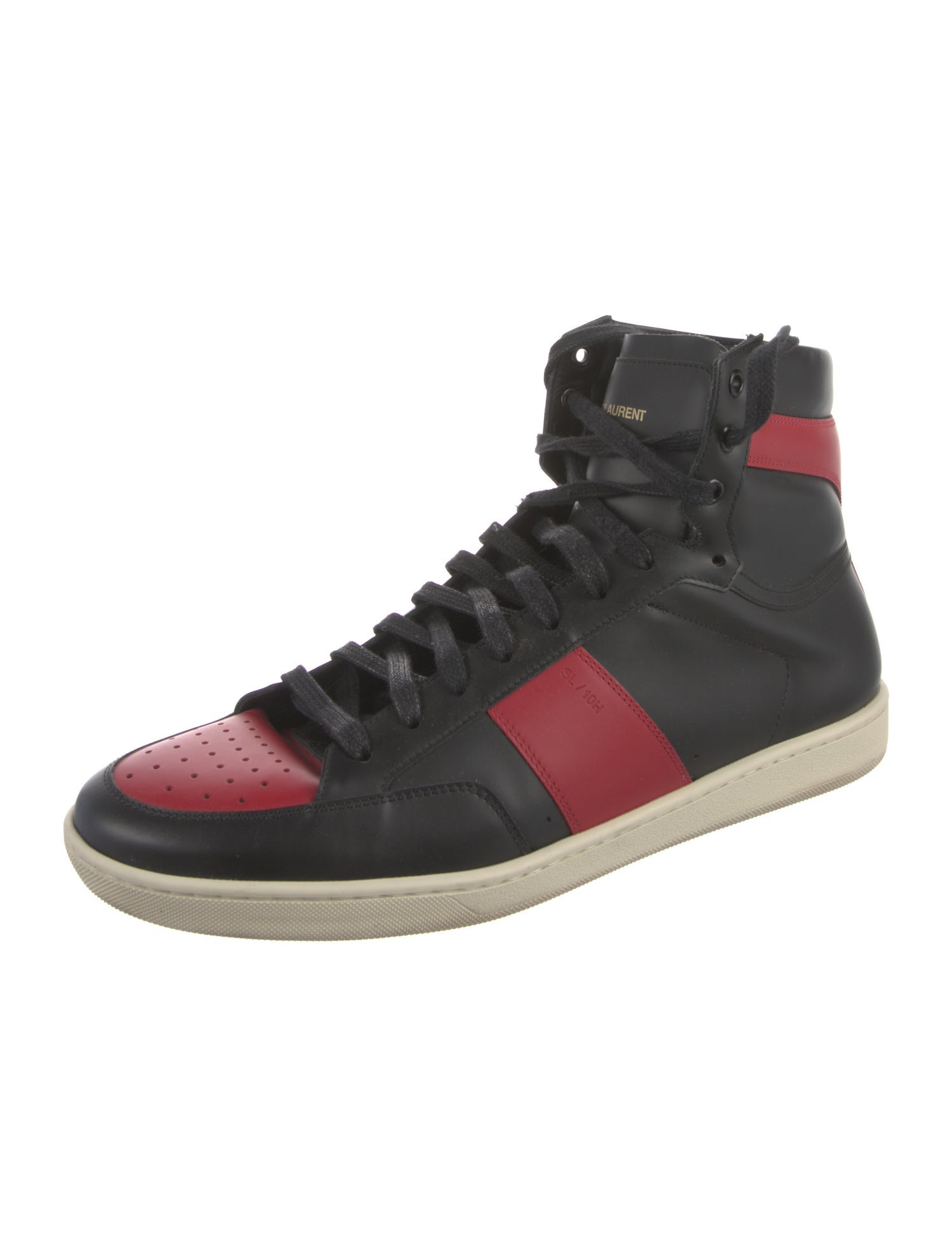 Saint Laurent Leather Colorblock Pattern Sneakers