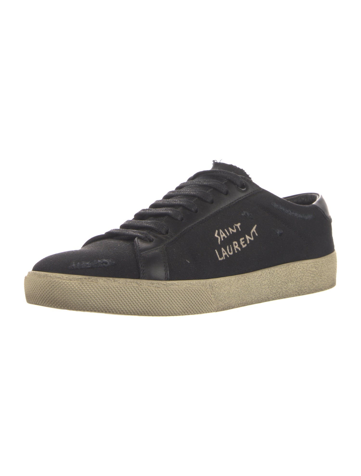 Saint Laurent Canvas Graphic Print Sneakers