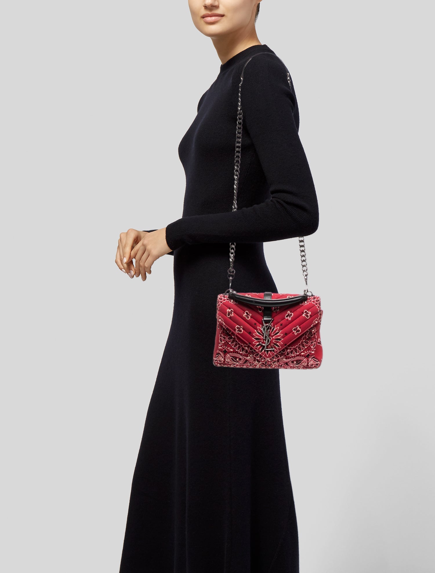 Miu Miu Goat Leather Jeweled Dahlia - Red Shoulder Bags, Handbags