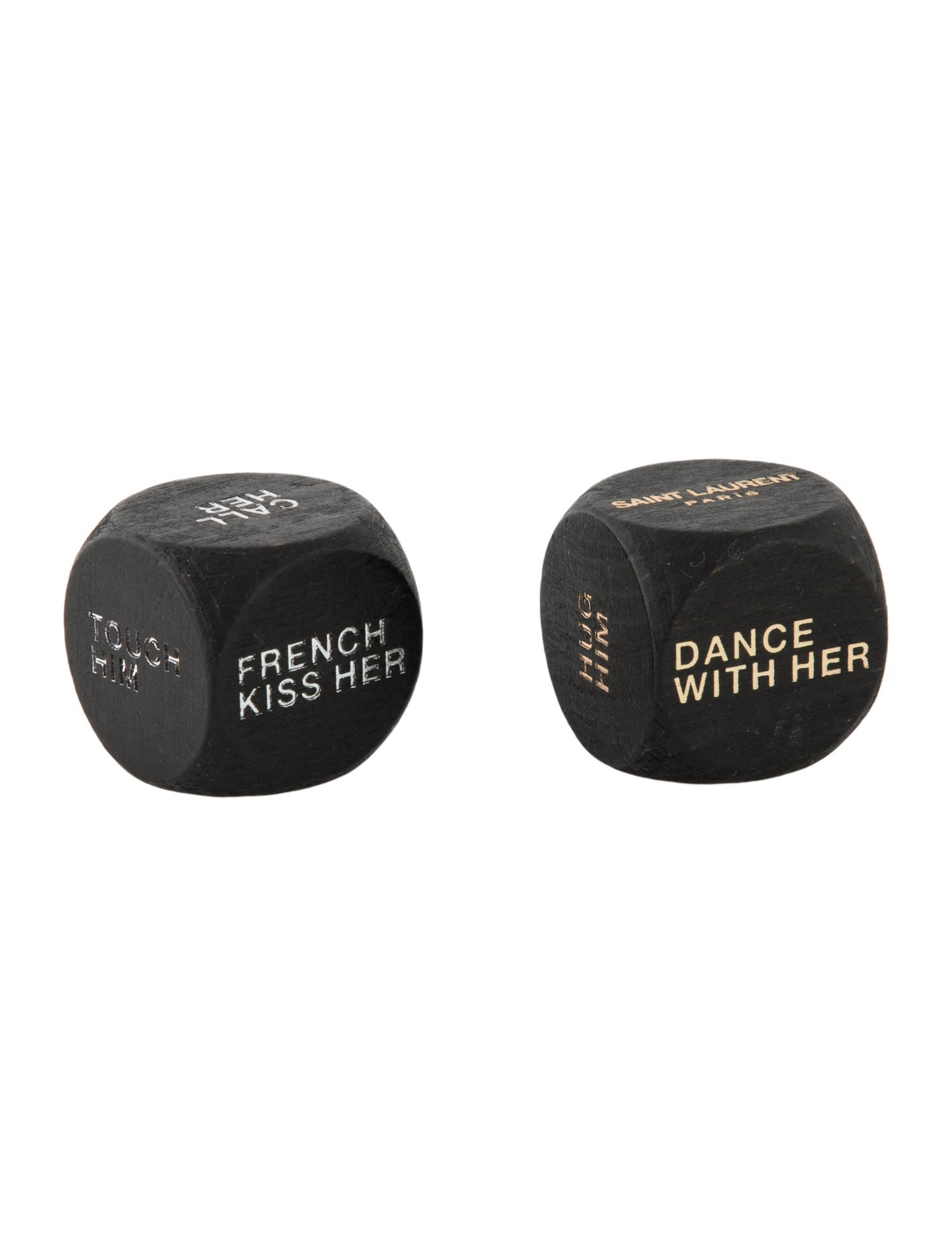 Saint Laurent Pair of Phrase Dice