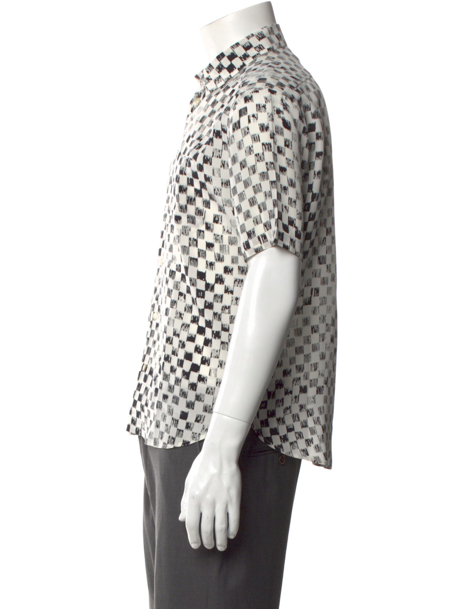 Saint Laurent Plaid Print Short Sleeve Shirt
