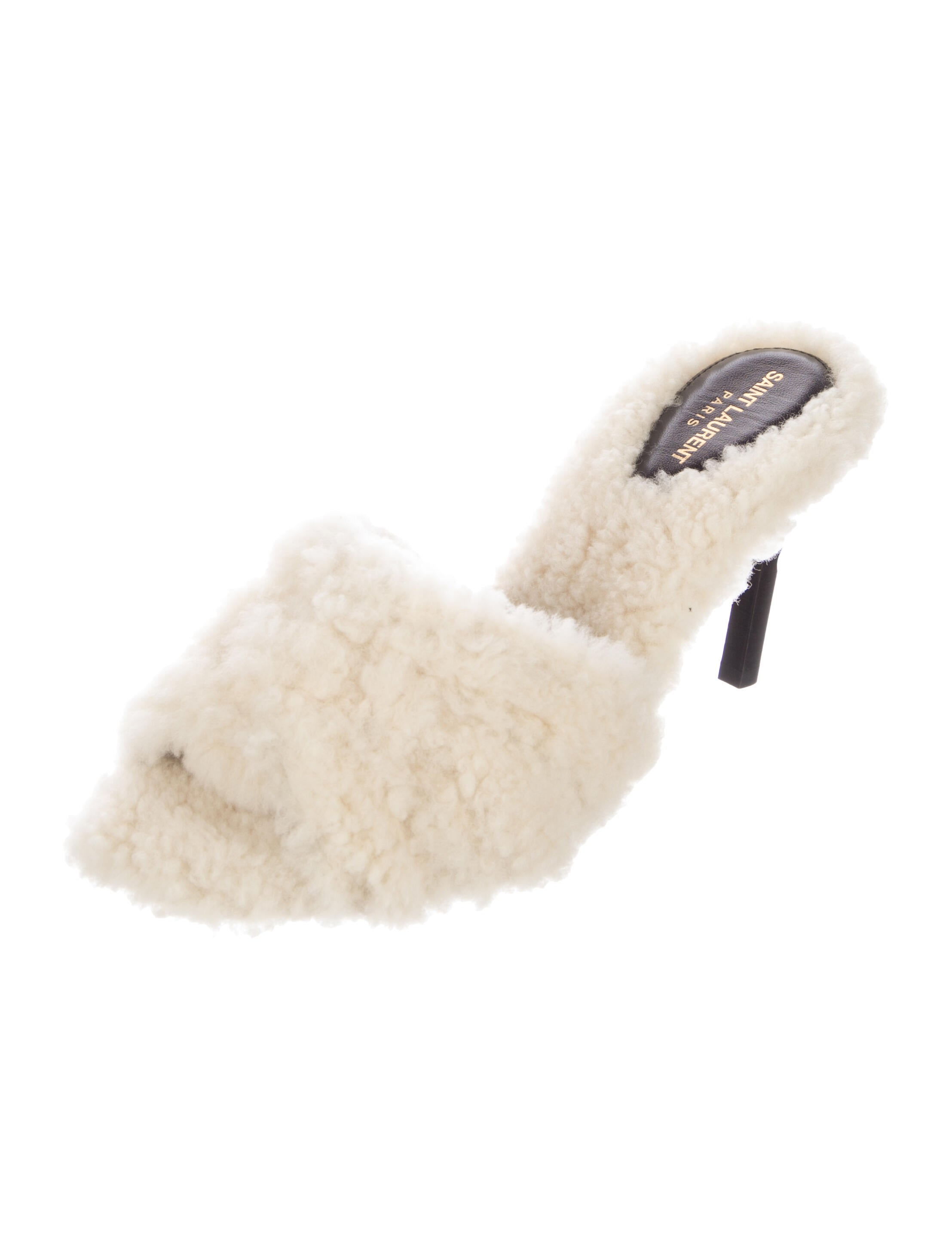 Saint Laurent Shearling Slides