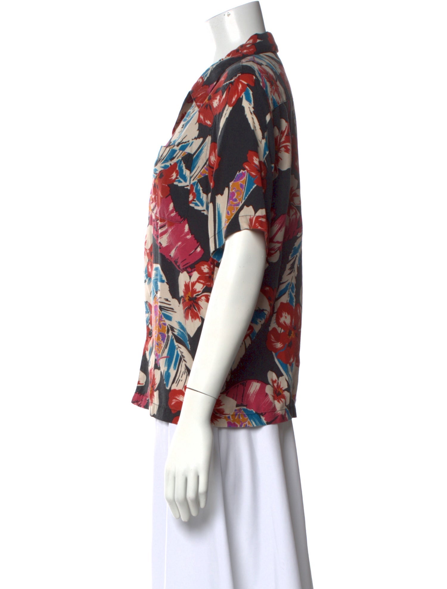 Saint Laurent 2020 Floral Print Top