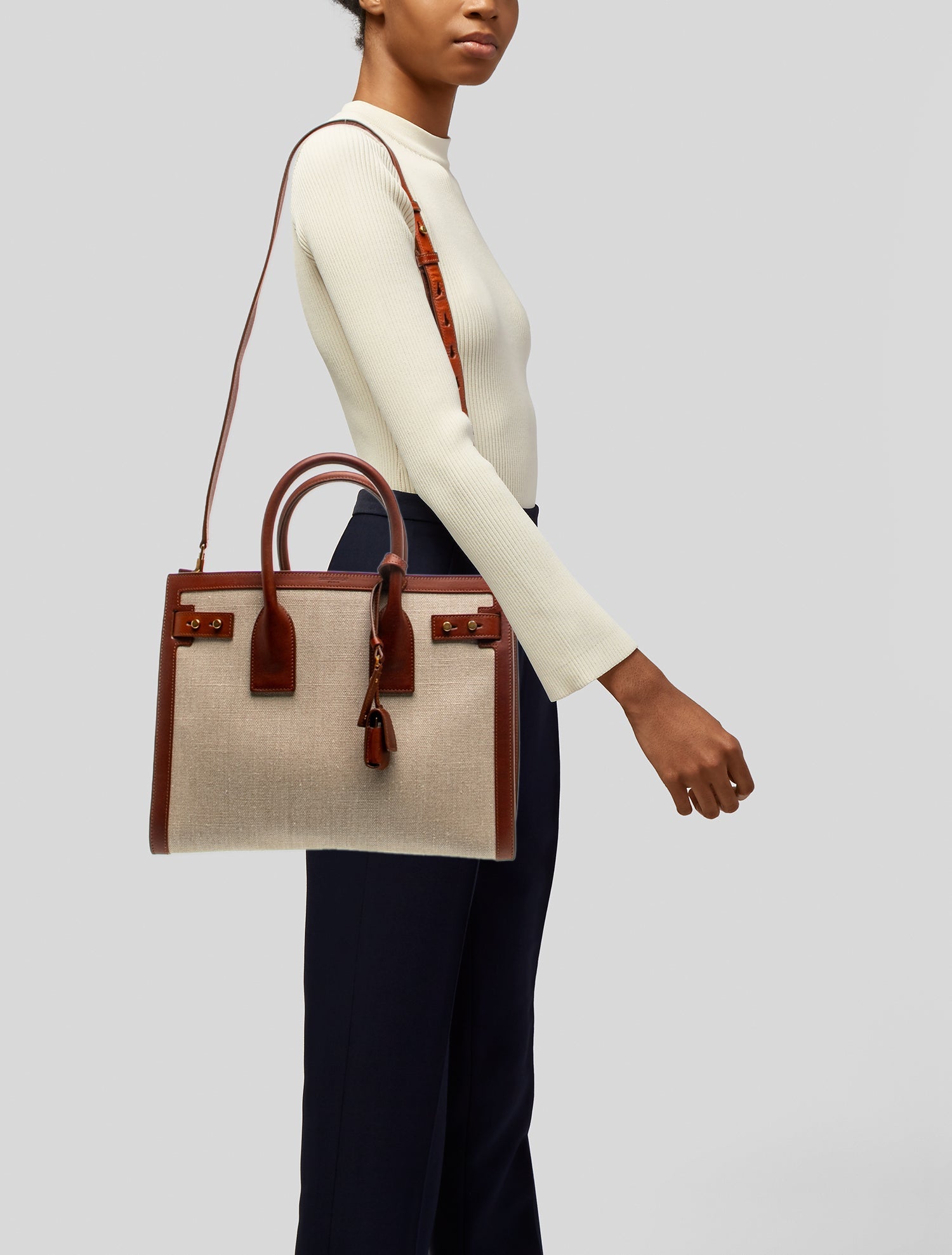 Saint Laurent Canvas Sac De Jour