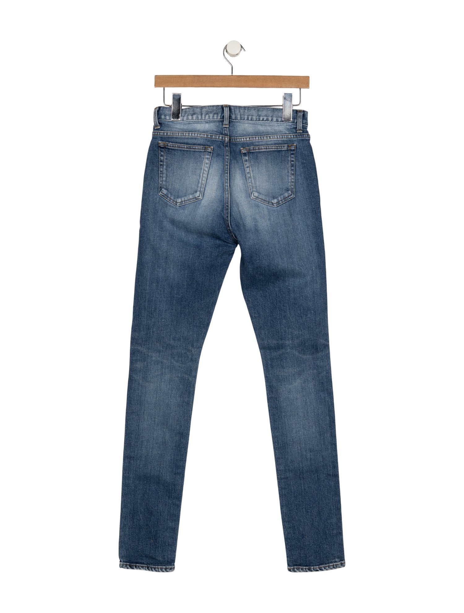 Saint Laurent Mid-Rise Skinny Leg Jeans
