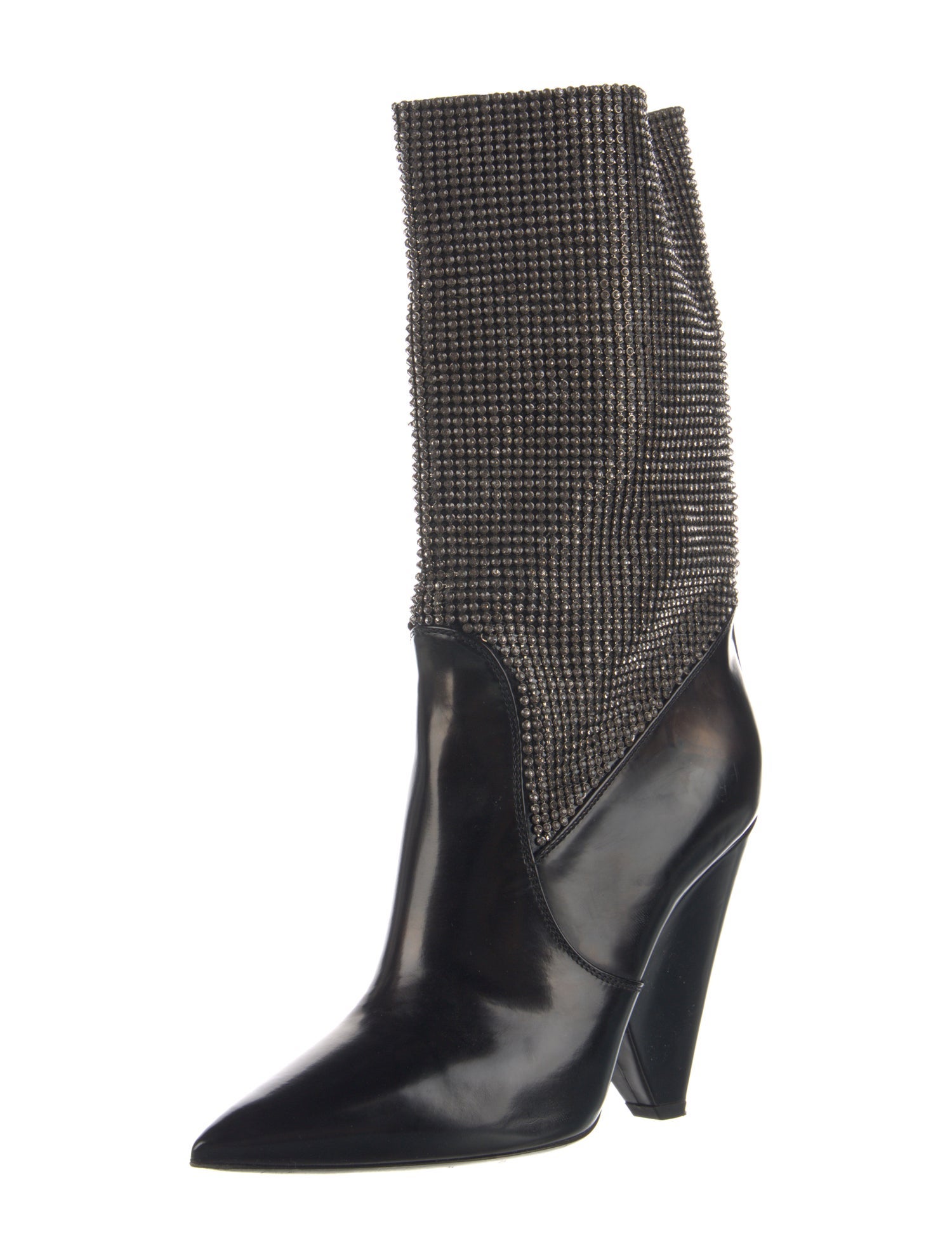 Saint Laurent Patent Leather Boots w/ Tags - Black Boots, Shoes