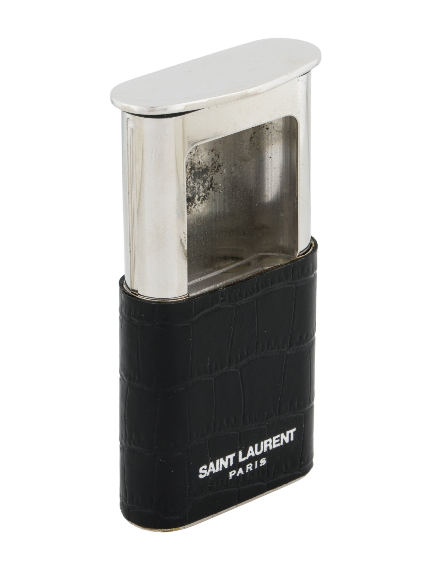 Saint Laurent Embossed Leather and Metal Tsubota Pearl Pocket Ashtray