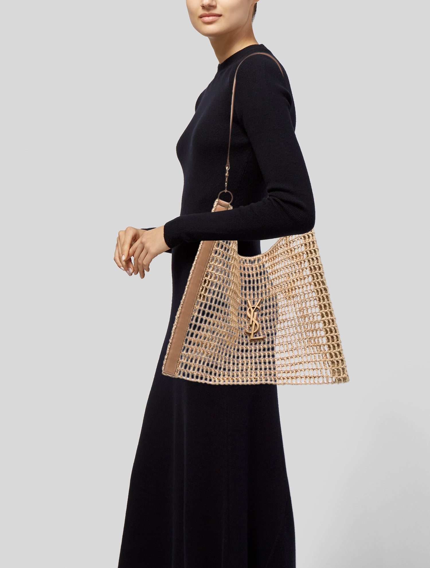 Saint Laurent Raffia Oxalis Medium
