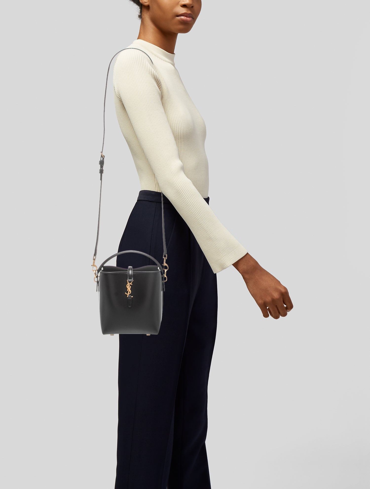 Saint Laurent Leather Le 37 Mini 2024