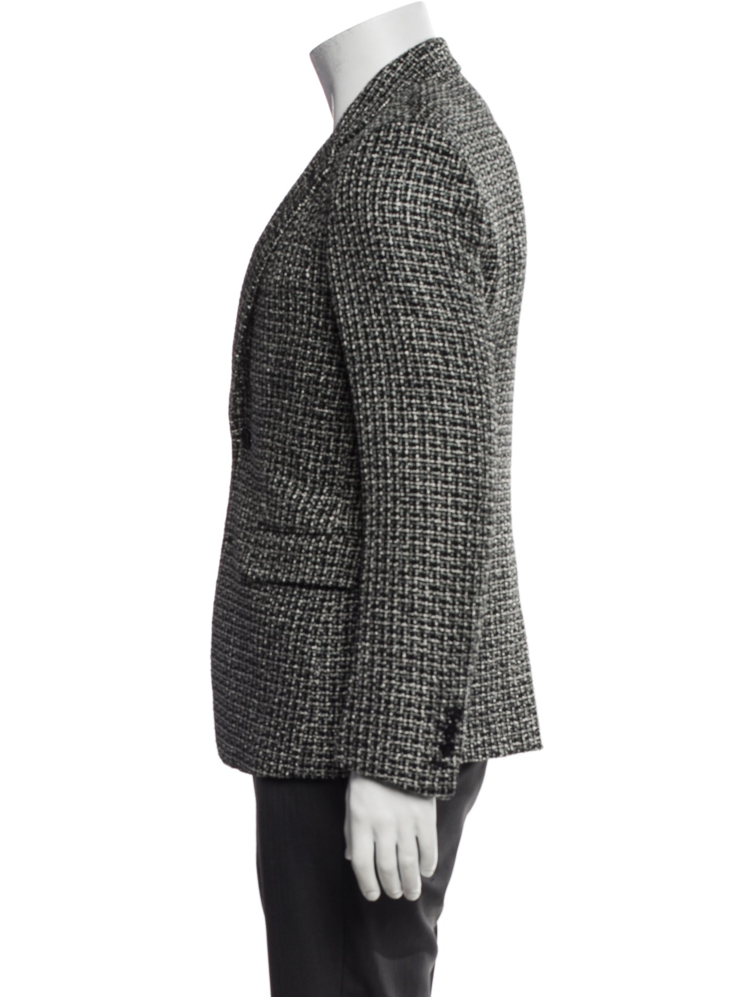 Saint Laurent 2018 Tweed Pattern Blazer