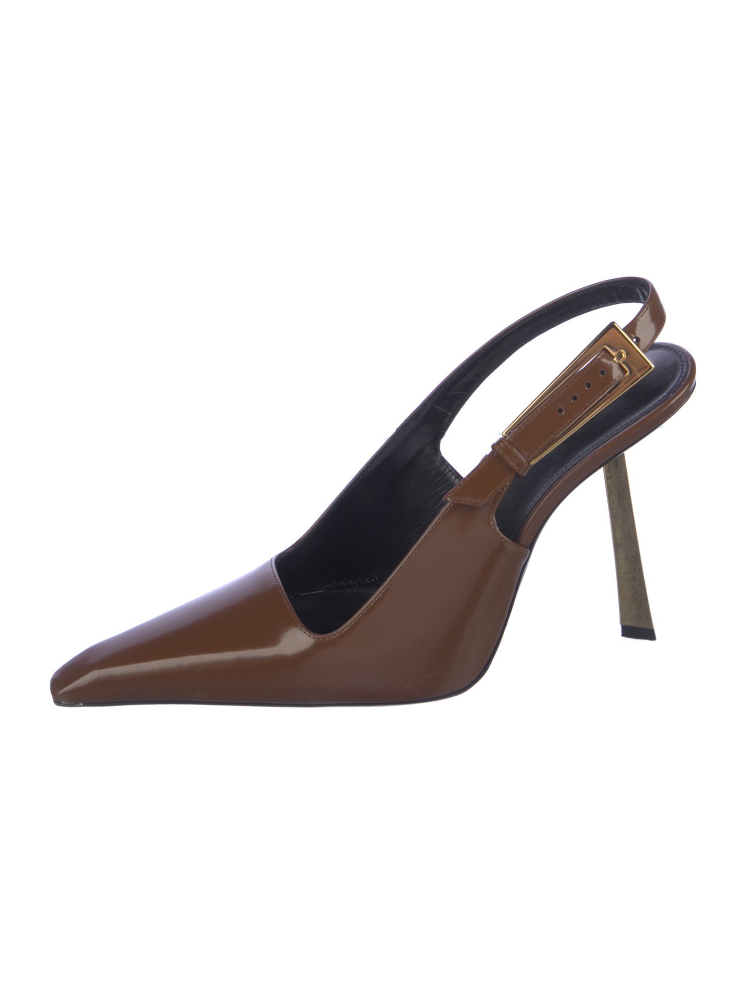 Saint Laurent Patent Leather Slingback Pumps