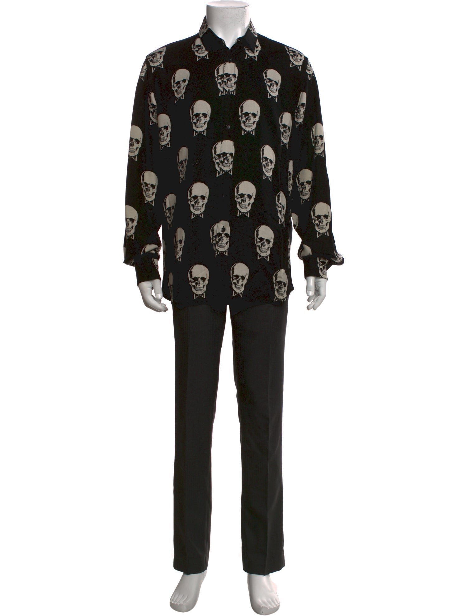 Saint Laurent Graphic Print Long Sleeve Shirt