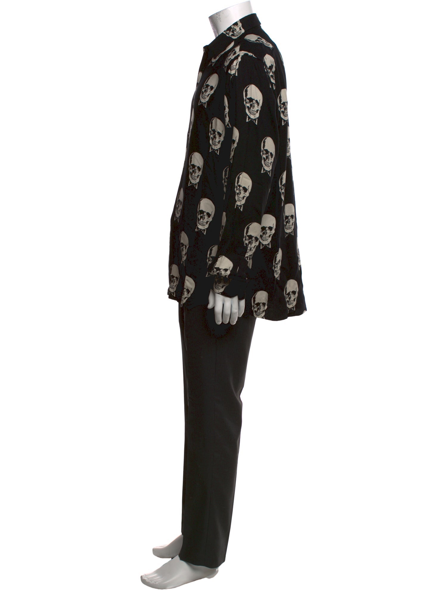 Saint Laurent Graphic Print Long Sleeve Shirt