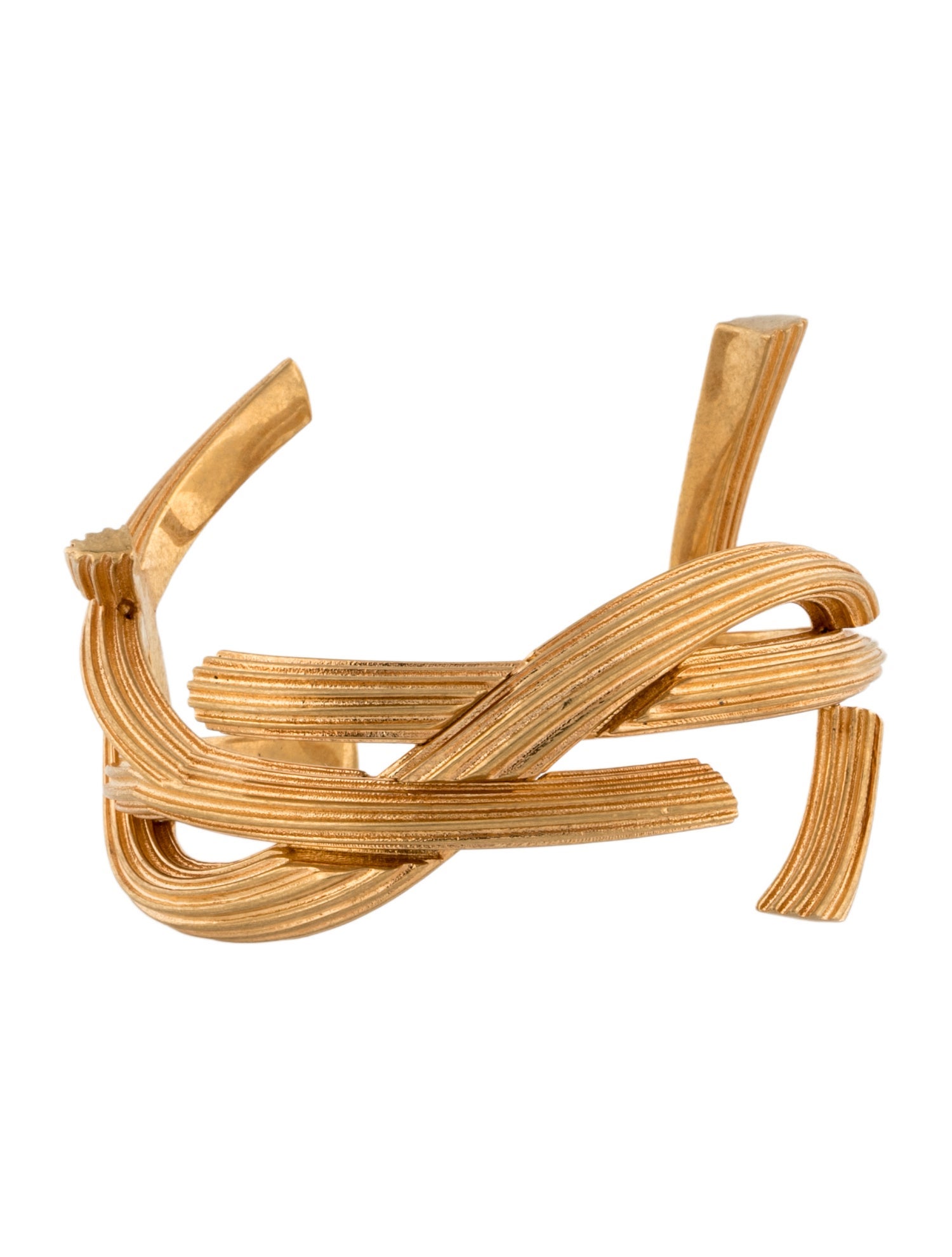 Saint Laurent YSL Logo Cuff Bracelet