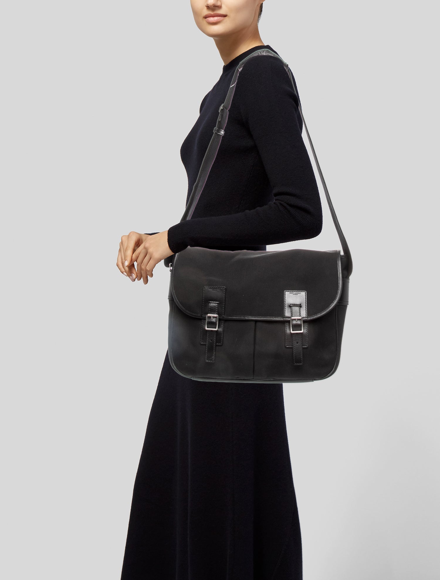 Saint Laurent Canvas Messenger Bag
