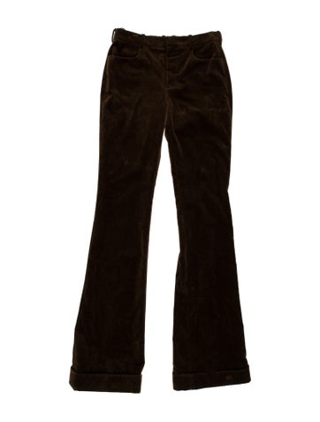 Pre-owned Saint Laurent Flared Pants In Brown