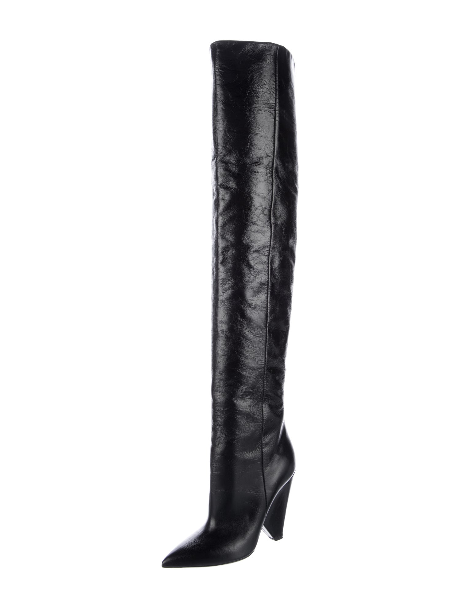 Yves Saint Laurent Rive Gauche Vintage 2001 Lace-Up Boots - Black