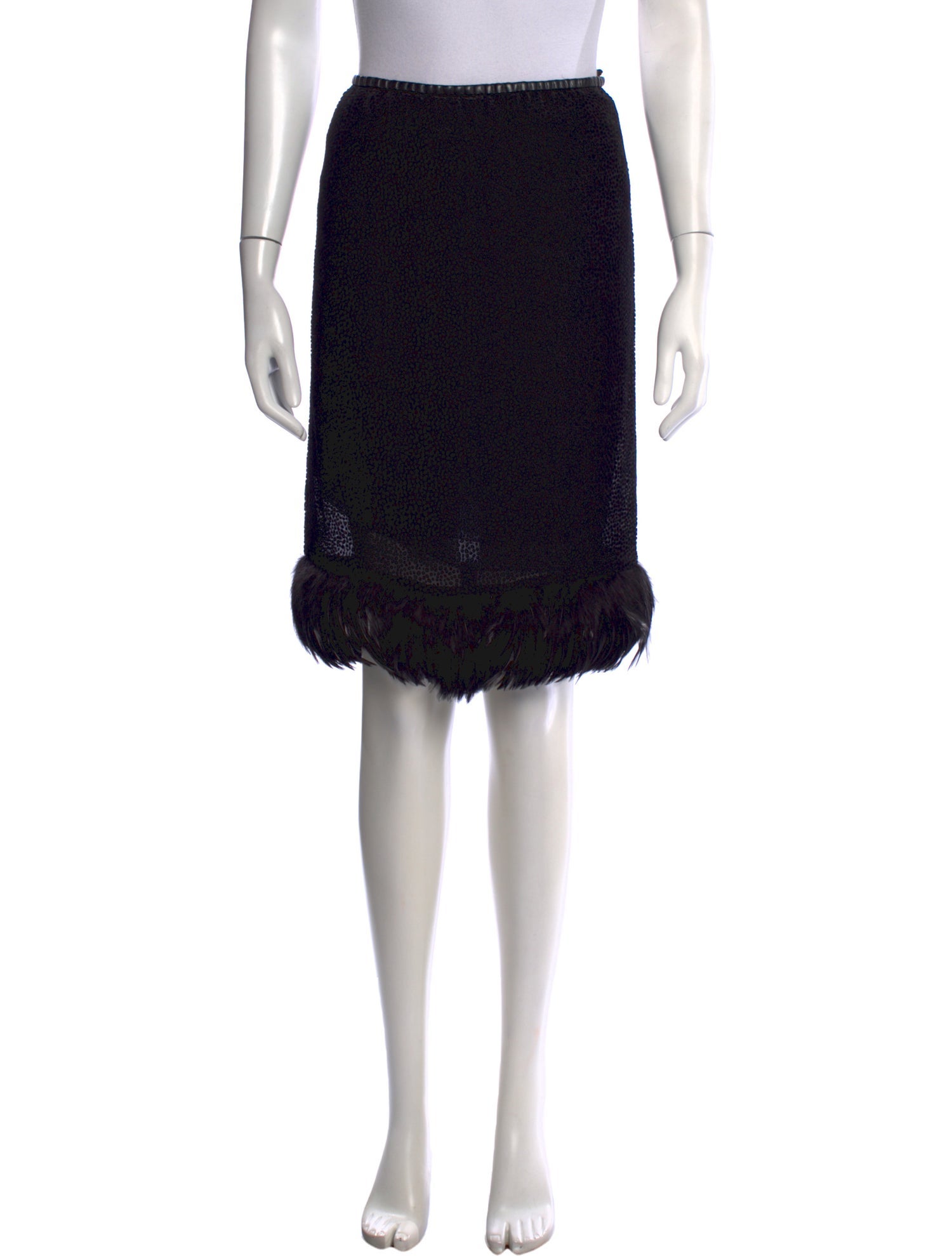 Prada Silk Lipstick Print Skirt - Neutrals Skirts, Clothing