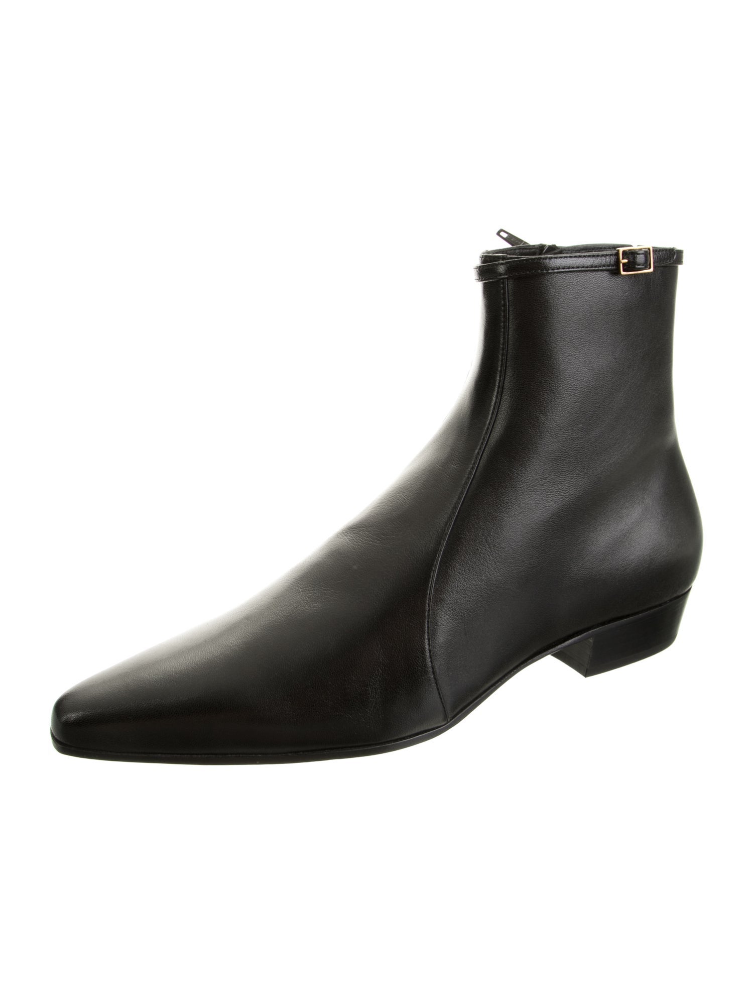 Saint Laurent Leather Boots - Black Boots, Shoes - SNT518030 | The