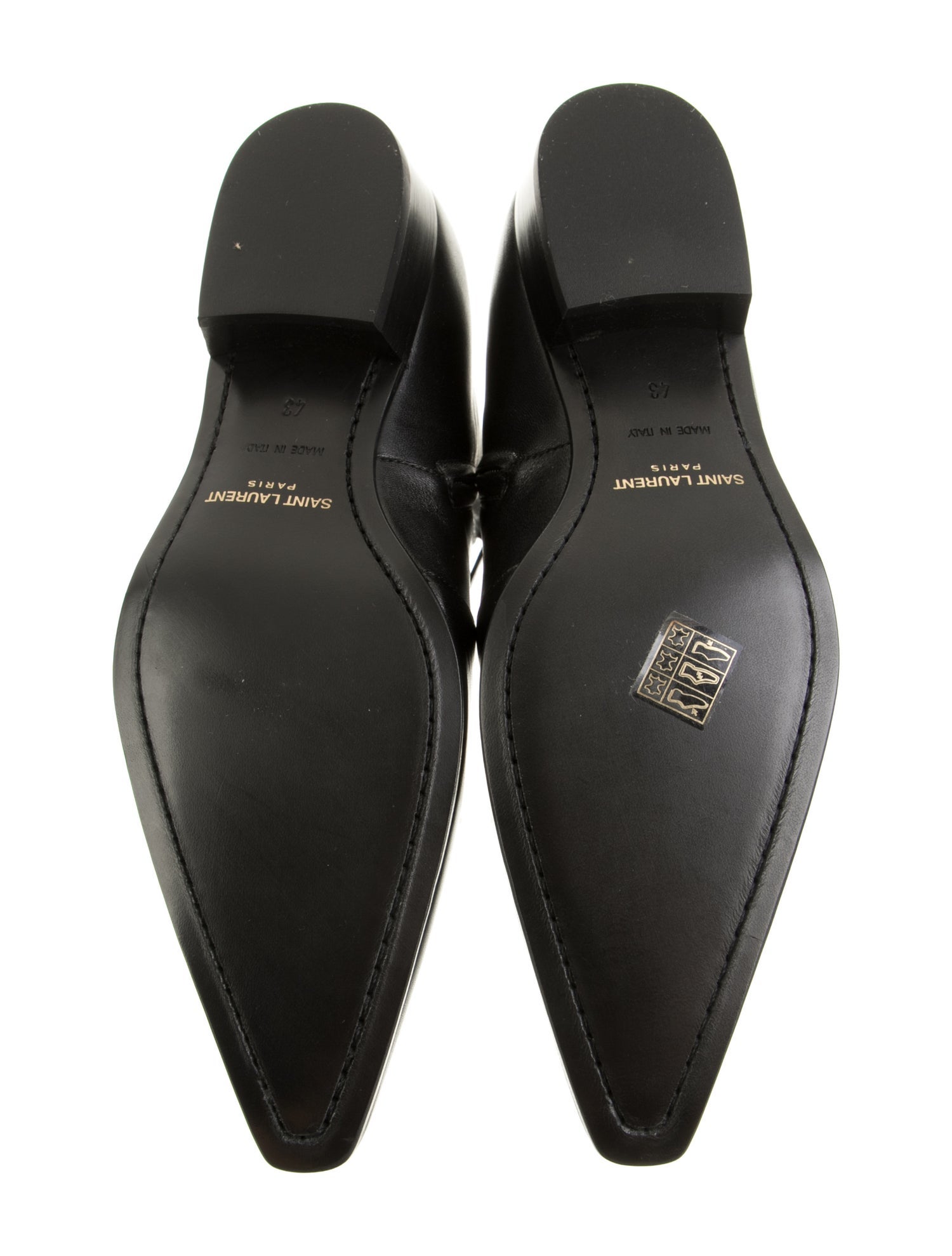 Saint Laurent Leather Boots - Black Boots, Shoes - SNT518030 | The