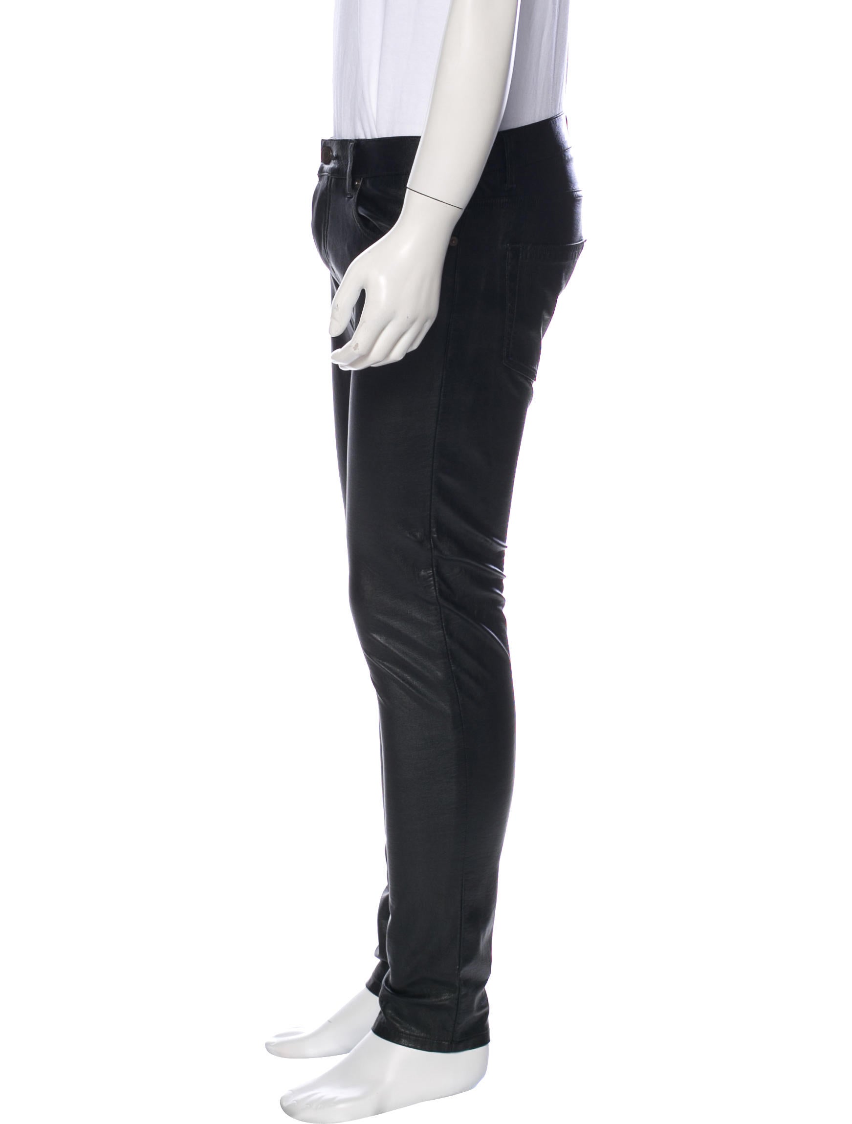 Saint Laurent Faux Leather D01 Skinny Jeans - 9.5