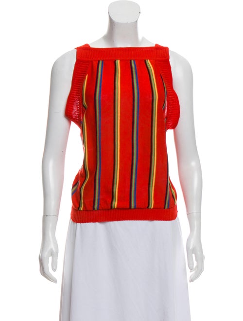 Saint Laurent Sleeveless Sweater Vest multicolor