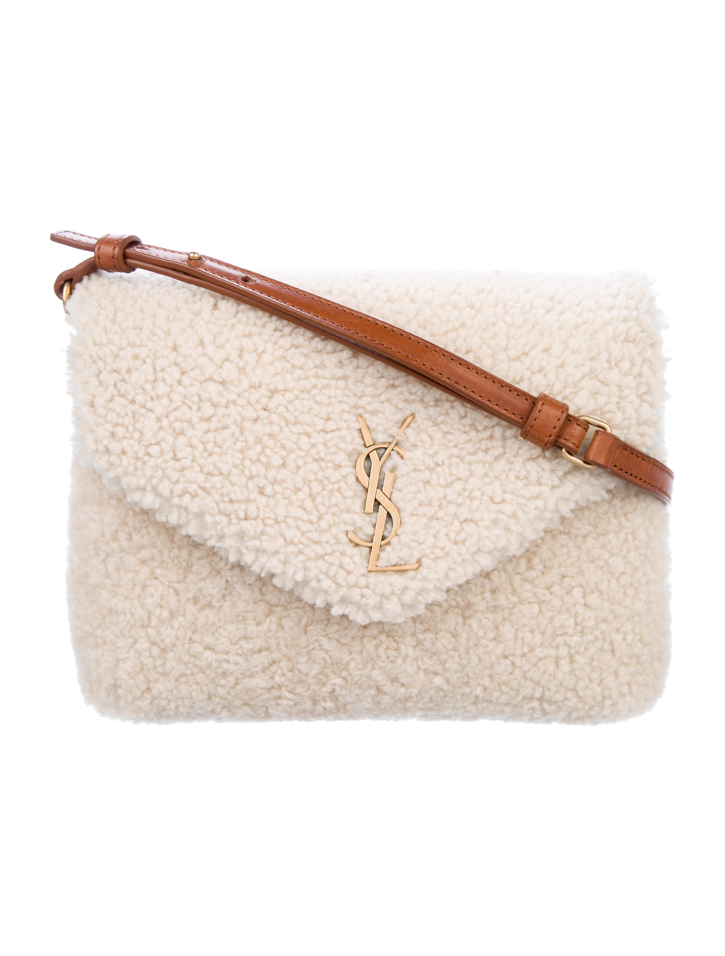 saint laurent shearling bag