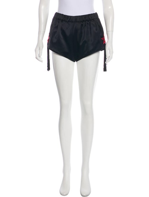 Saint Laurent 2019 Satin Mini Shorts w/ Tags Black