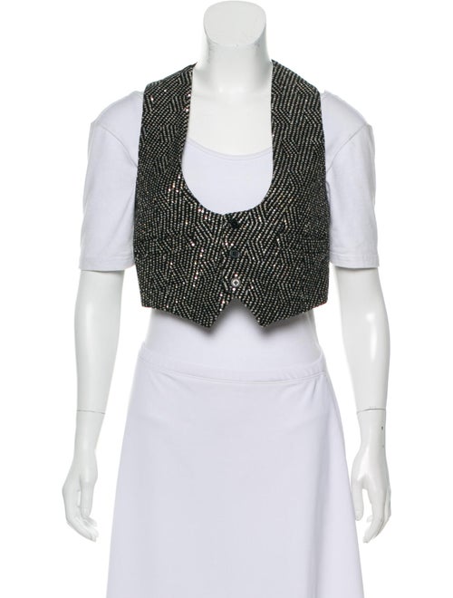Saint Laurent Printed Vest Black