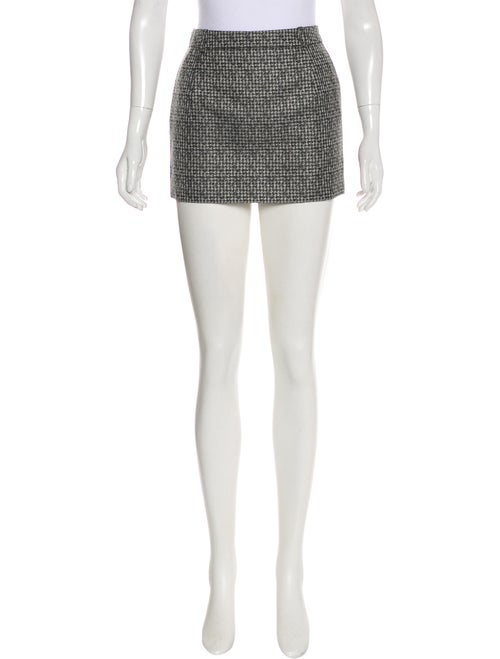 Saint Laurent Silk Mini Skirt Black
