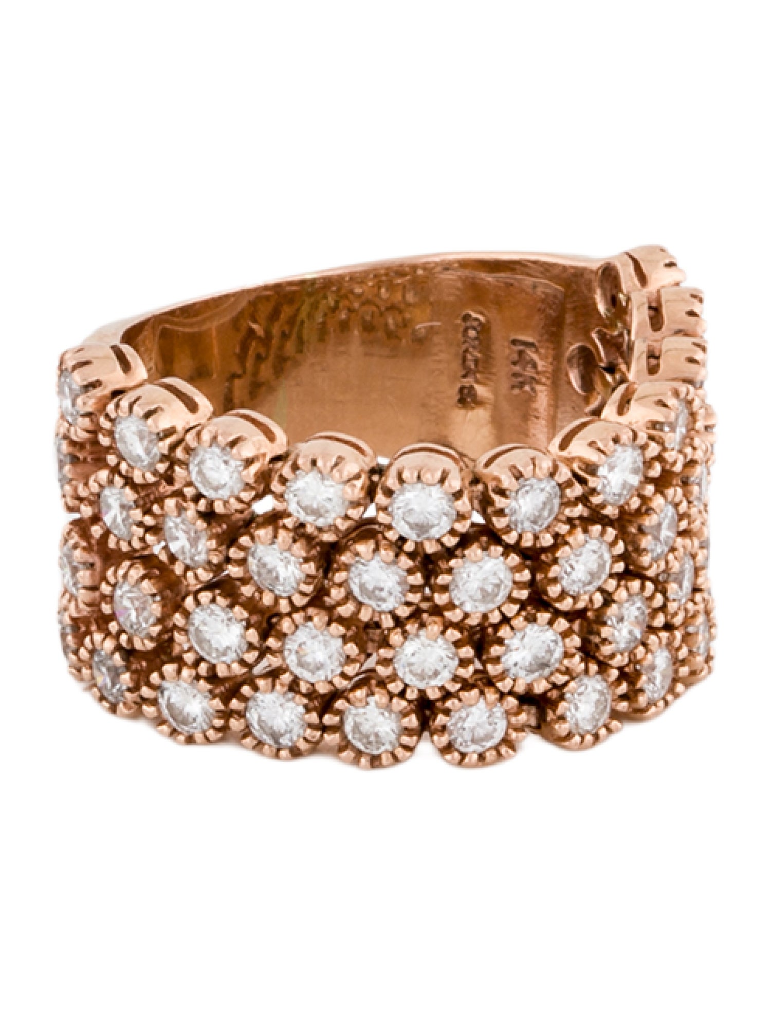 Sonia Bitton 14K Diamond Four-Row Flex Ring