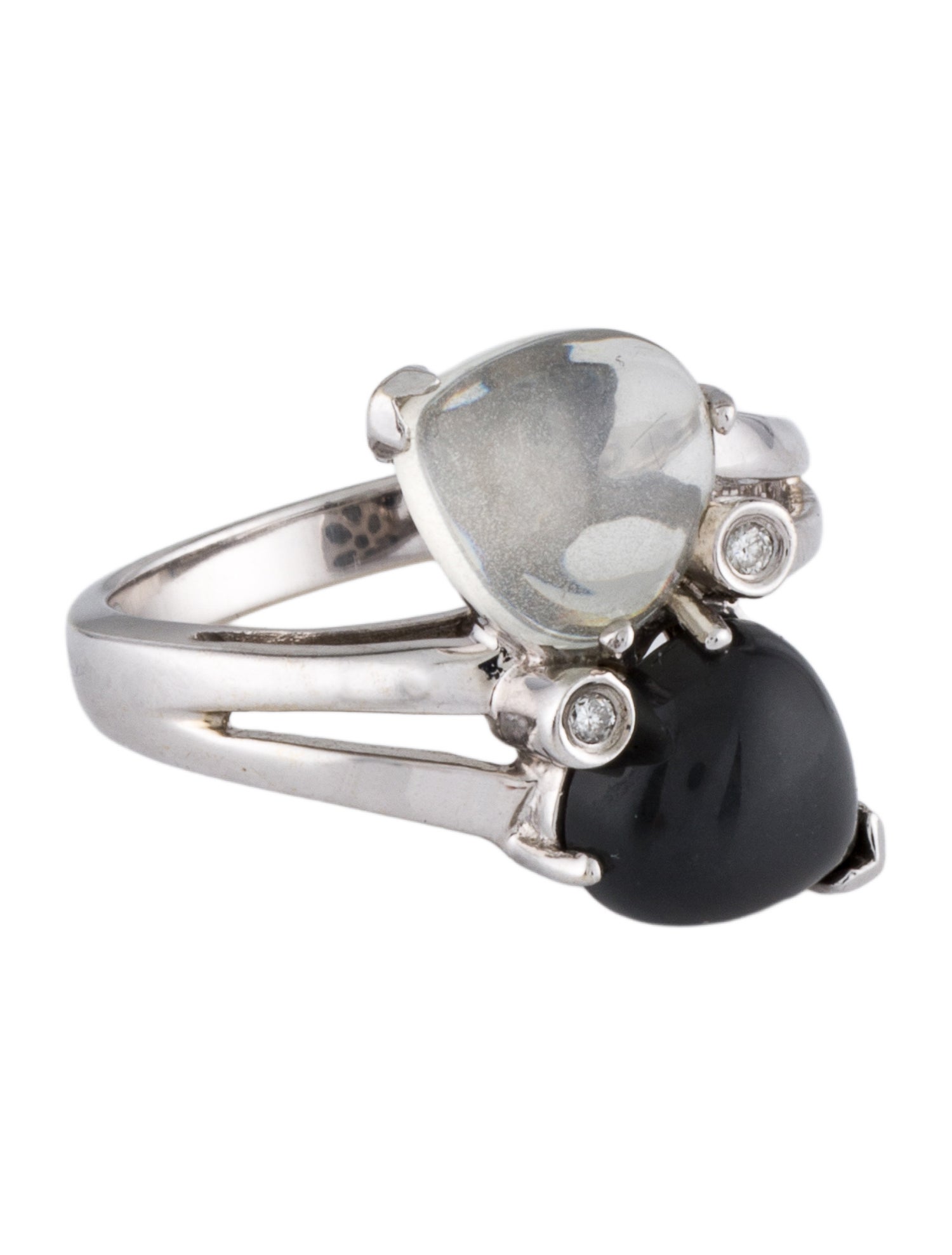 Sonia Bitton 14k Moonstone & Diamond Ring