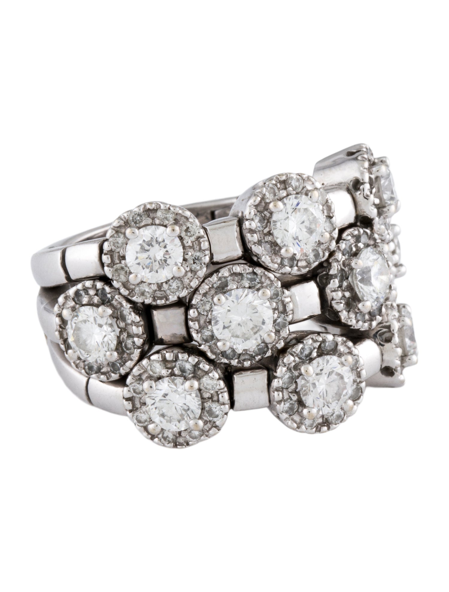Sonia Bitton 14K 2.34ctw Diamond Galerie de Bijoux Flex Ring