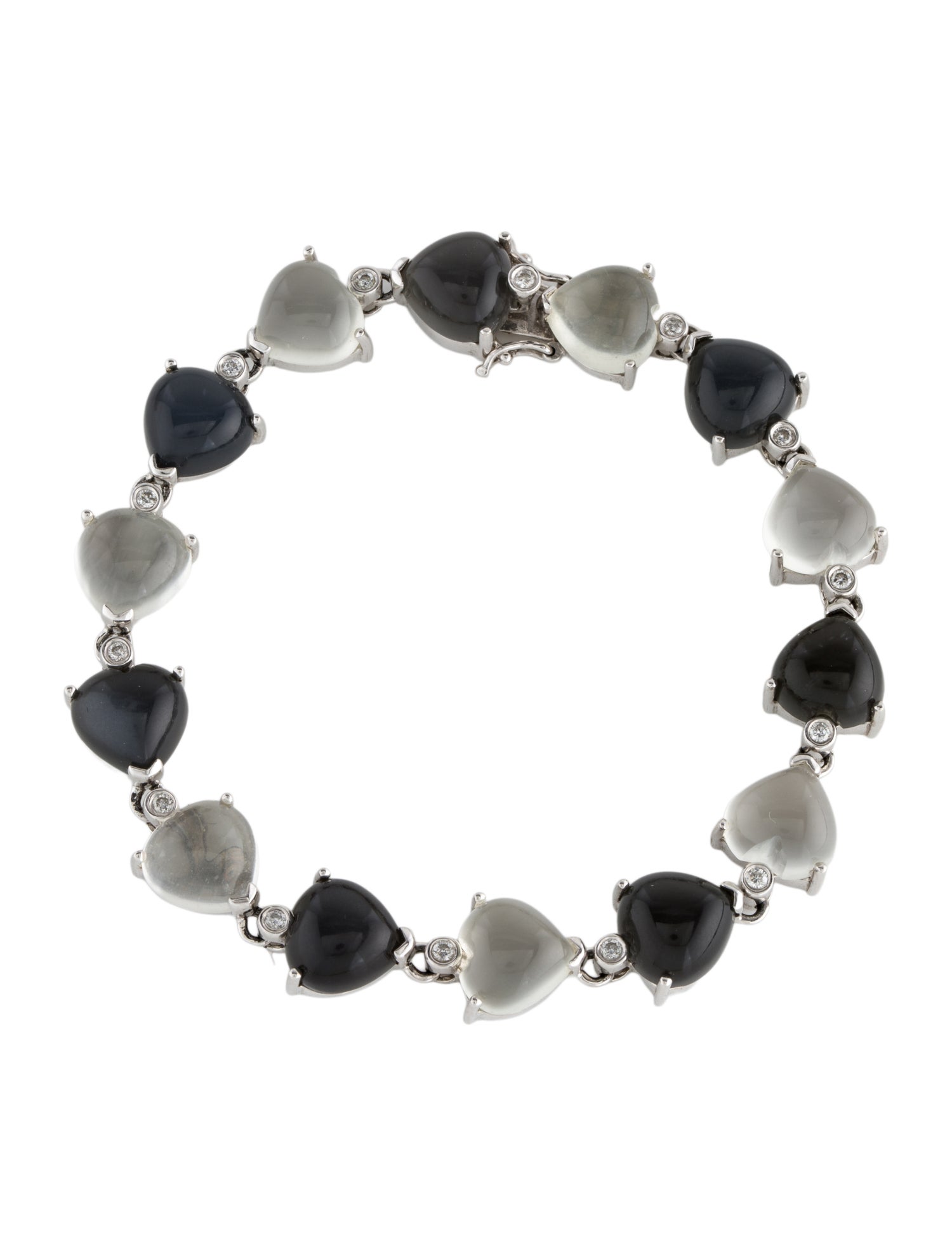 Sonia Bitton 14K Moonstone & Diamond Link Bracelet