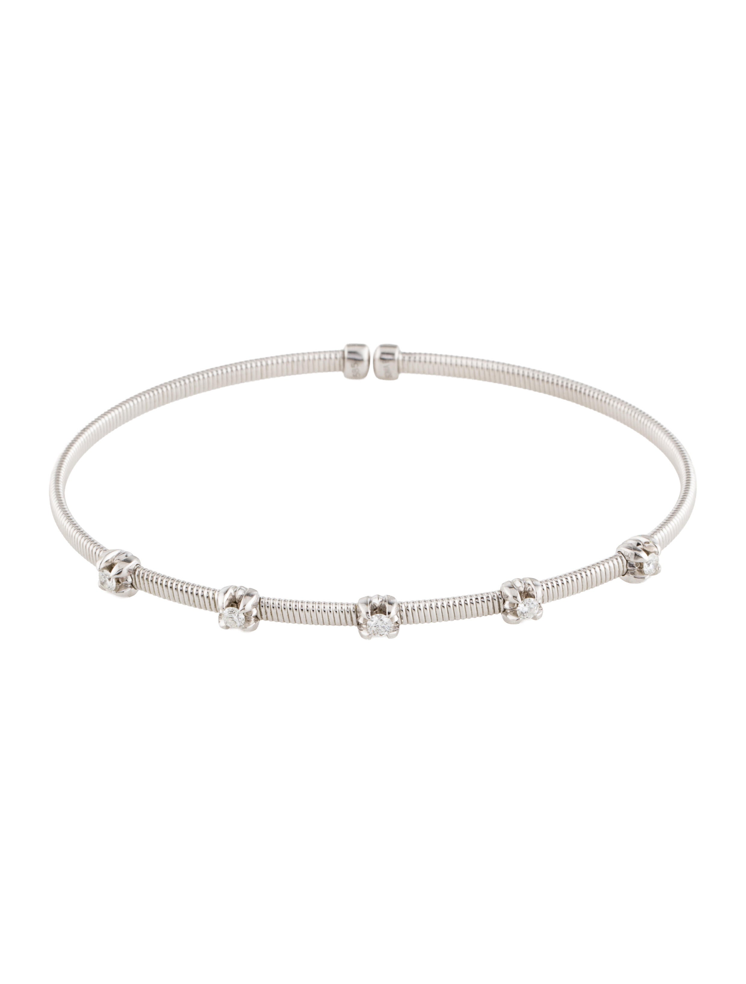 Sonia Bitton 14K Diamond Coil Station Cuff Bracelet