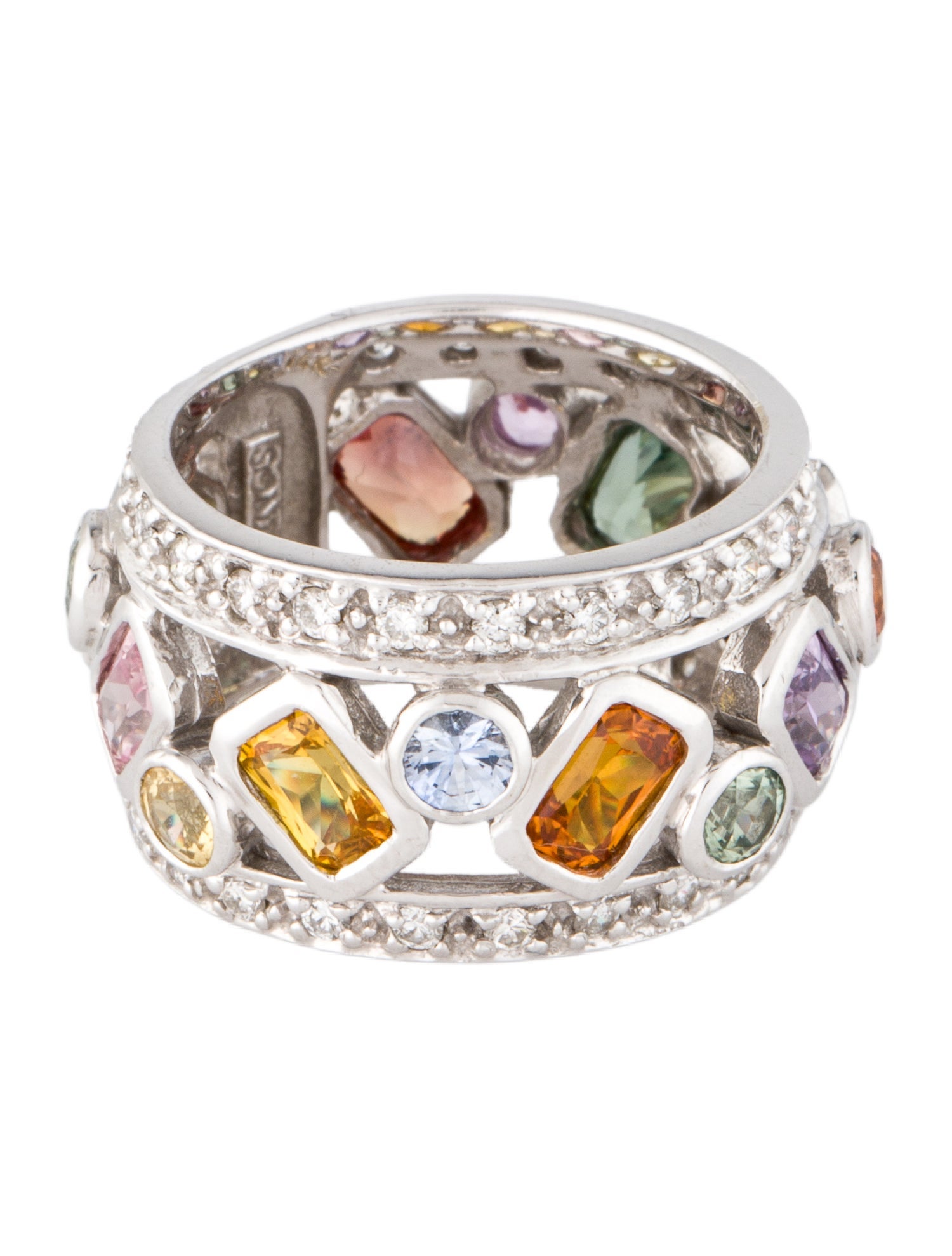 Sonia Bitton 14K 3.73ctw Sapphire & Diamond Band Ring