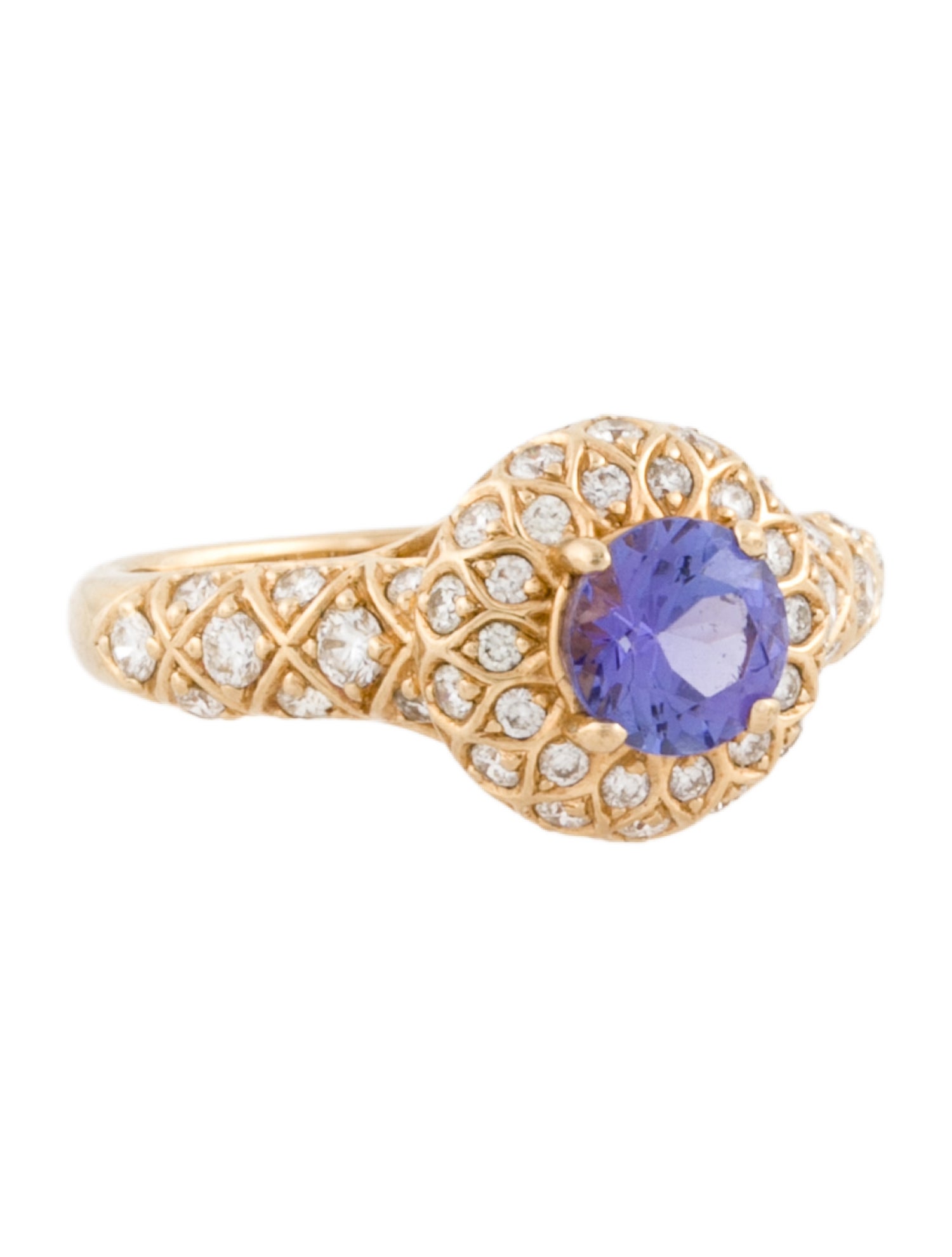 Sonia Bitton 14K Tanzanite & Diamond Cocktail Ring