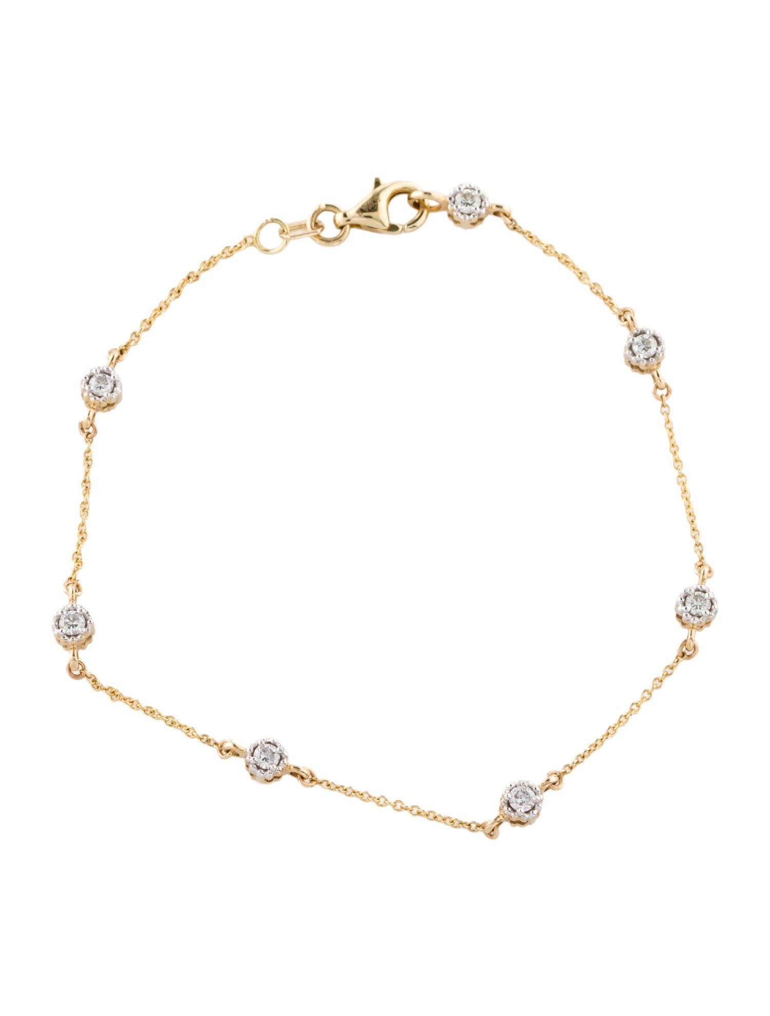 Sonia Bitton 14K Diamond Milgrain Station Bracelet