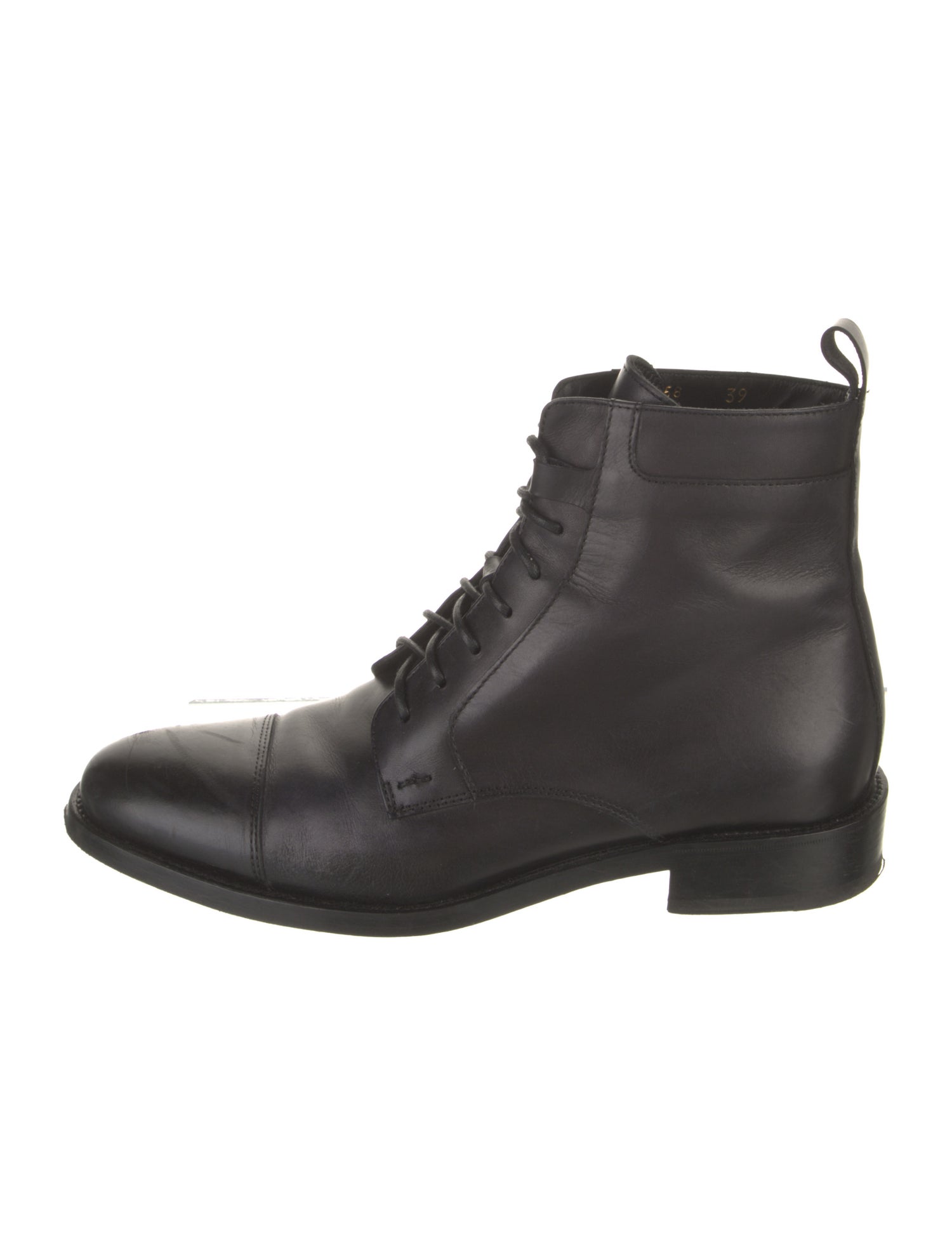 Scarosso Leather Combat Boots