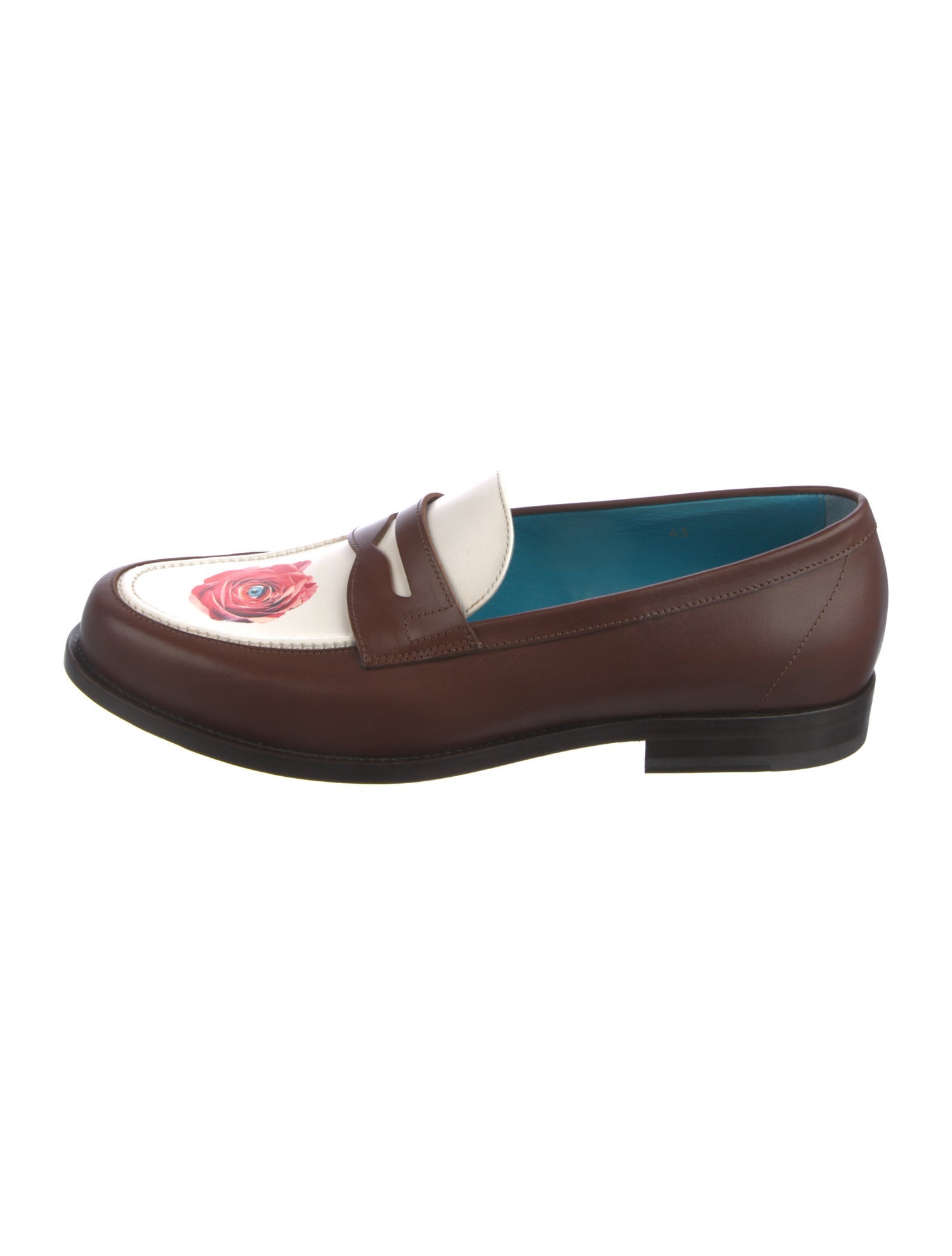 Scarosso Leather Colorblock Pattern Loafers