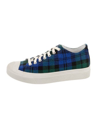 Sofie D'Hoore Wool Plaid Print Sneakers