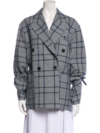Sofie D'Hoore Plaid Print Peacoat