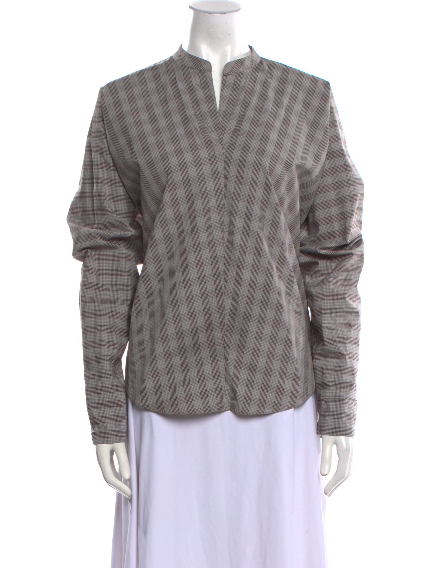 Sofie D'Hoore Plaid Print Mock Neck Sweatshirt