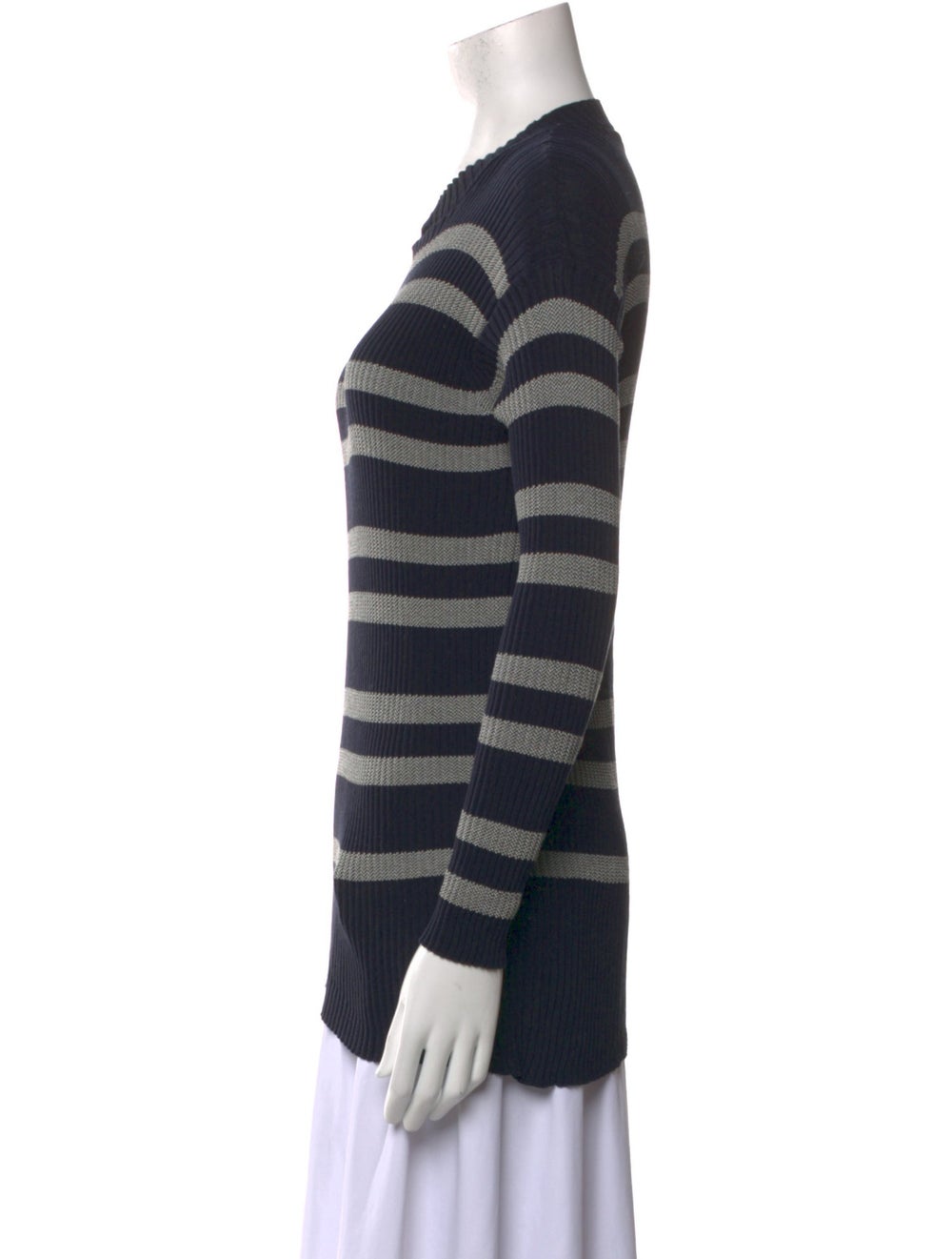 Sofie D'Hoore Pullover Blue Striped Long Sleeve - image 2