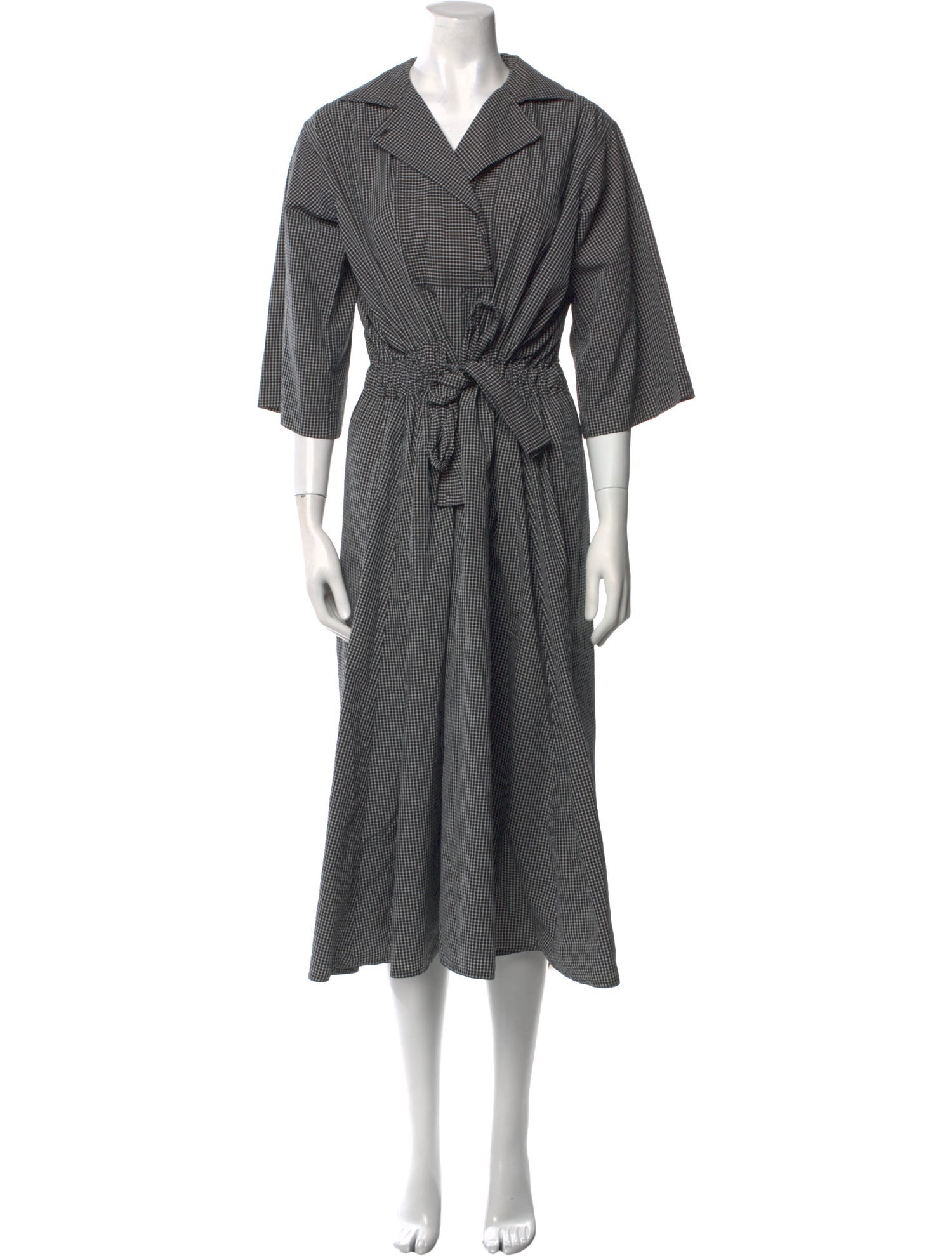 Sofie D'Hoore Plaid Print Long Dress