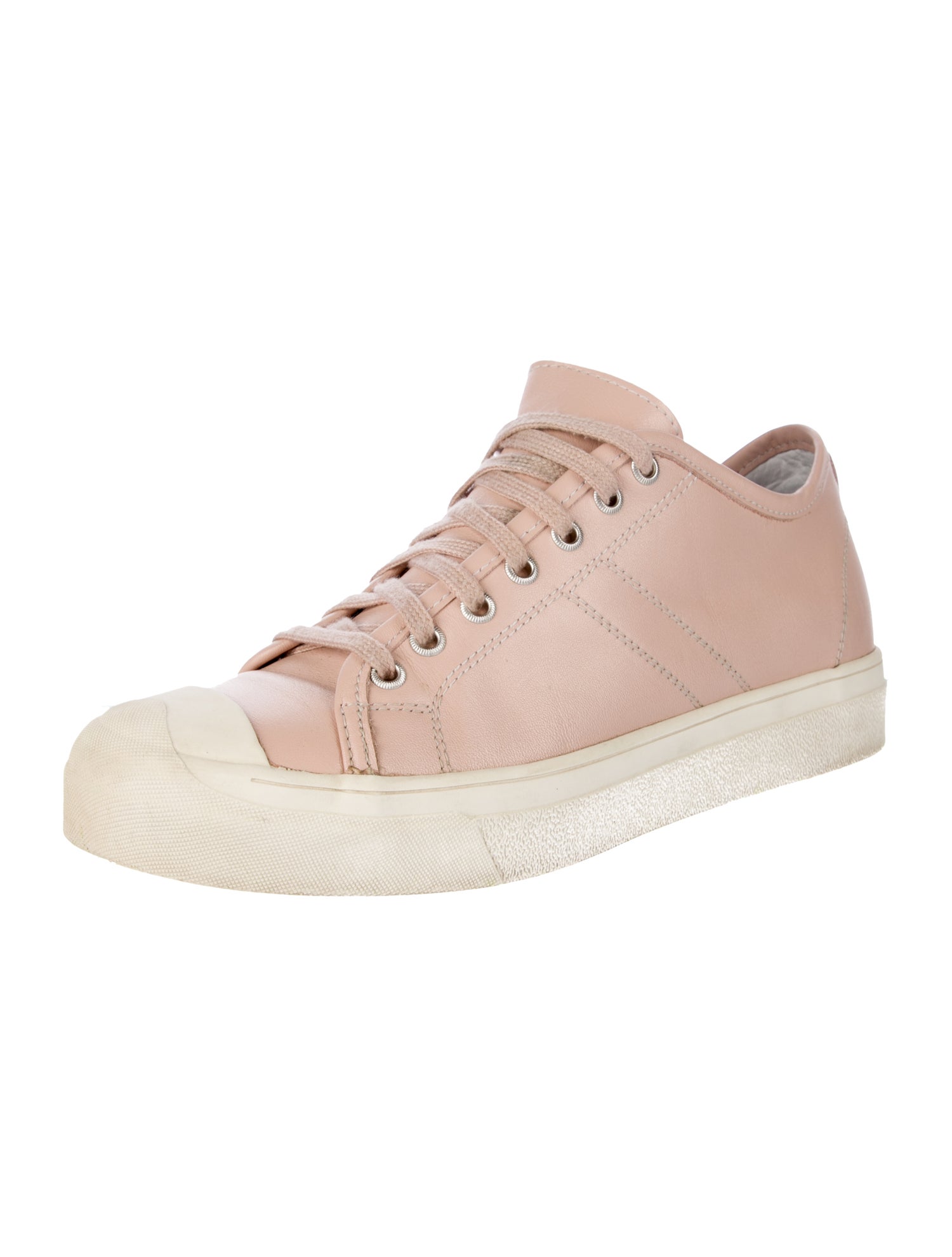 Sofie D'Hoore Leather Colorblock Pattern Sneakers