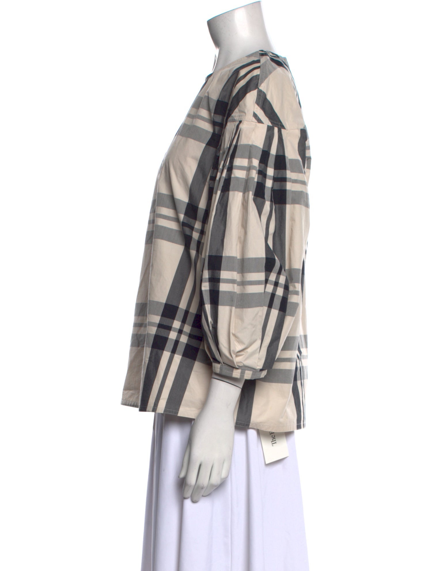 Sofie D'Hoore Plaid Print Crew Neck Blouse