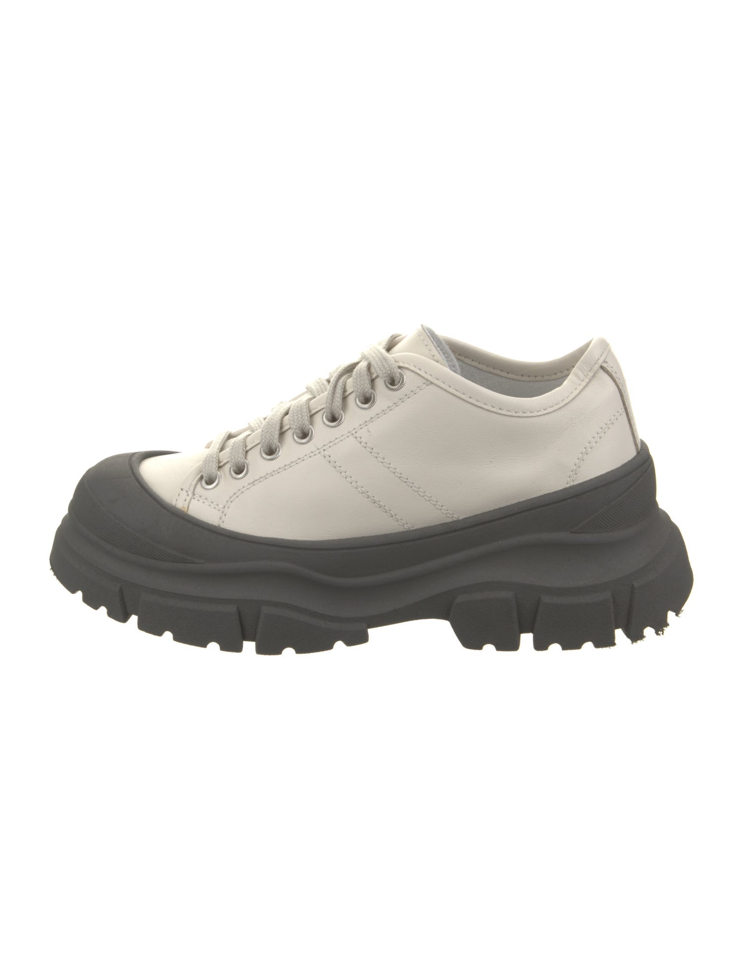 Sofie D'Hoore Leather Colorblock Pattern Sneakers